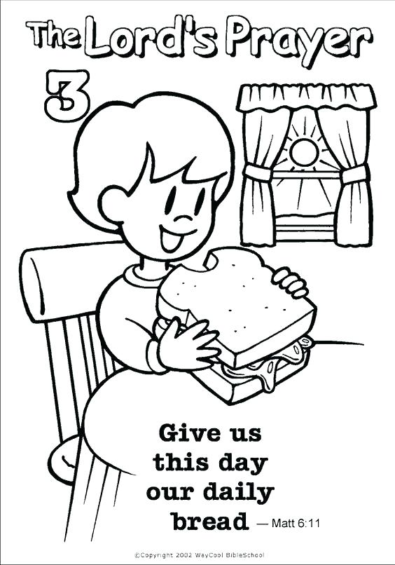 564x806 The Lords Prayer Coloring Pages With Prayer Coloring Pages As Well