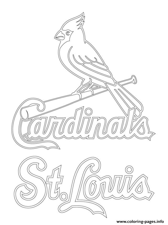St Louis Cardinals Logo Mlb Baseball Sport Coloring Pages Printable 640x853 St Louis Cardinals Logo Mlb Baseball Sport Coloring Pages Printable