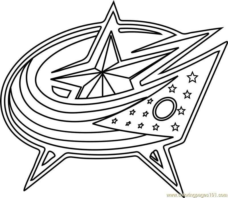 800x695 Columbus Blue Jackets Logo Coloring Page