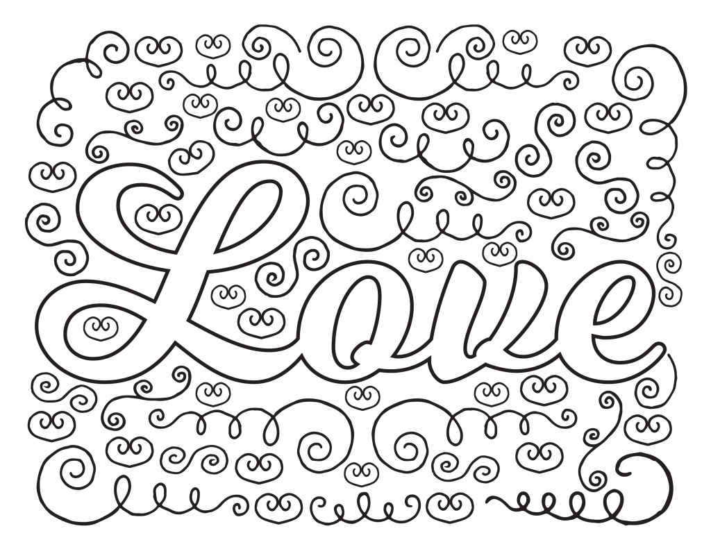 1024x791 I Love You Adult Coloring Pages Free Coloring Sheets