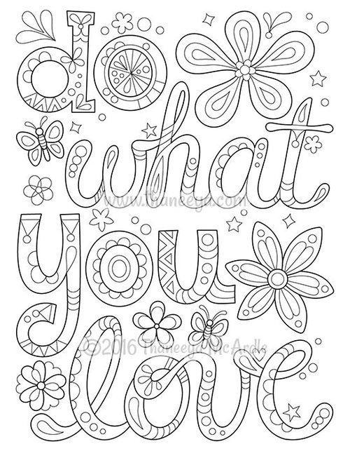 500x643 Do What You Love Coloring Page By Thaneeya Mcardle, From More Good
