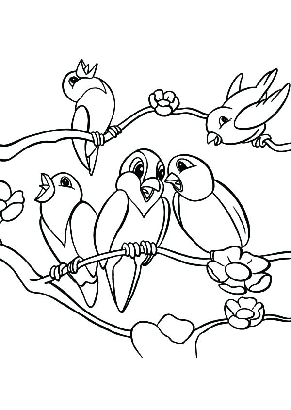 600x845 Love Bird Coloring Pages Birds Colouring Pages Bird 2 Coloring