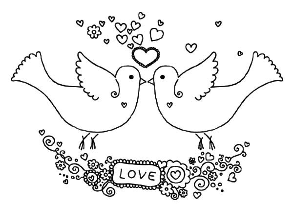 600x423 Love Birds Promise You Love Me Coloring Pages Batch Coloring