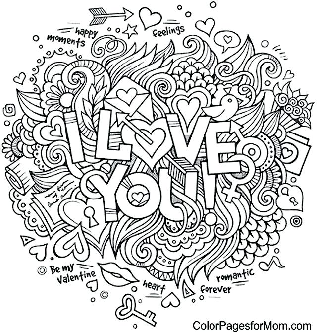 640x669 Free Printable Love Coloring Pages Love Coloring Sheets Gorgeous