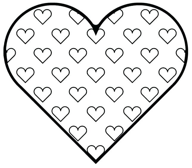 645x565 Love Heart Colouring In Pictures