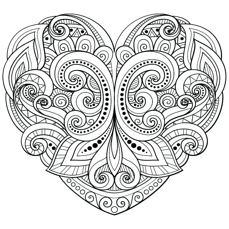 736x736 Heart Coloring Page Valentines Day Printable Coloring Pages Heart