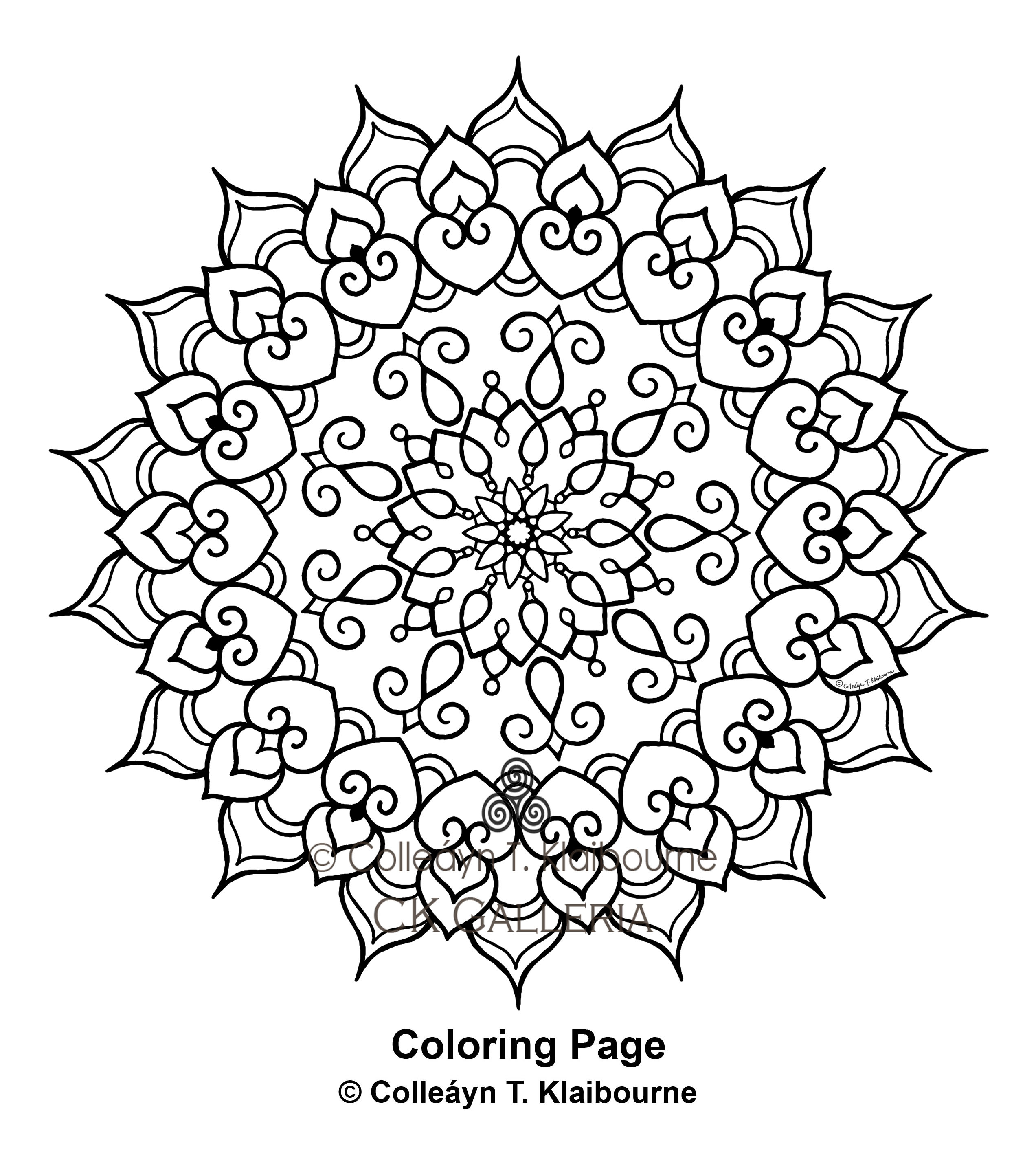 A Mandala Pdf Digital Download Coloring Page, Delicate Love 2544x2850 A Mandala Pdf Digital Download Coloring Page, Delicate Love