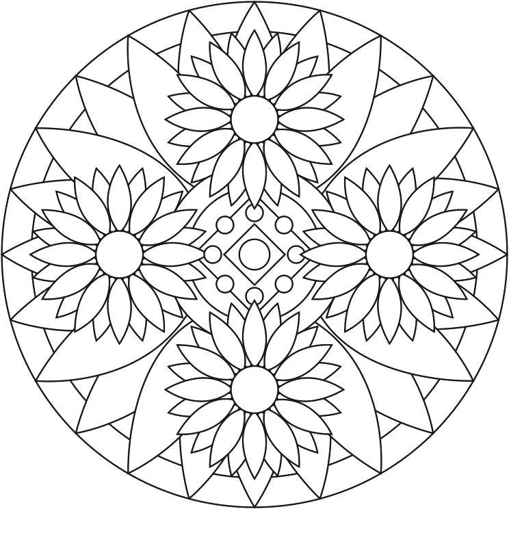 Mandala Coloring Pages For Adults With Adult Mandala Coloring 744x779 Mandala Coloring Pages For Adults With Adult Mandala Coloring