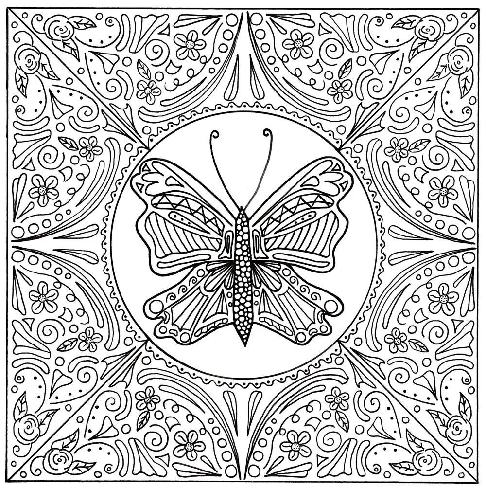Butterfly Lace Mandala Adult Coloring Page Free Coloring Sheets 1000x1005 Butterfly Lace Mandala Adult Coloring Page Free Coloring Sheets