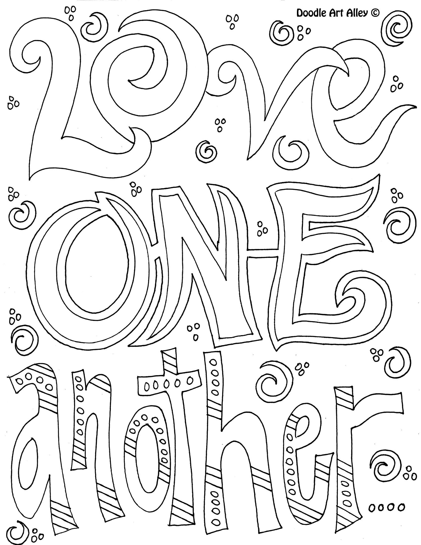Doodle Coloring Page Love One Another Bgc Craft Ideas 1700x2200 Doodle Coloring Page Love One Another Bgc Craft Ideas