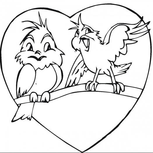 Love Bird Coloring Pages 524x525 Love Bird Coloring Pages