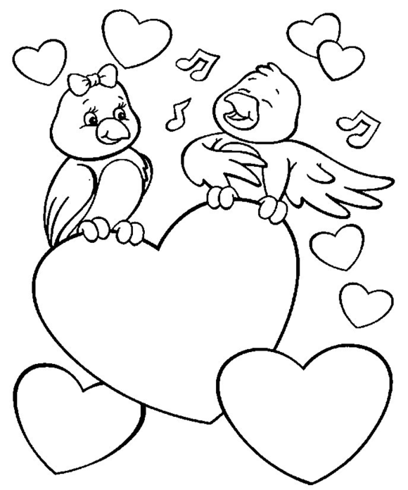 Modern Love Bird Coloring Pages Collection 580x696 Modern Love Bird Coloring Pages Collection
