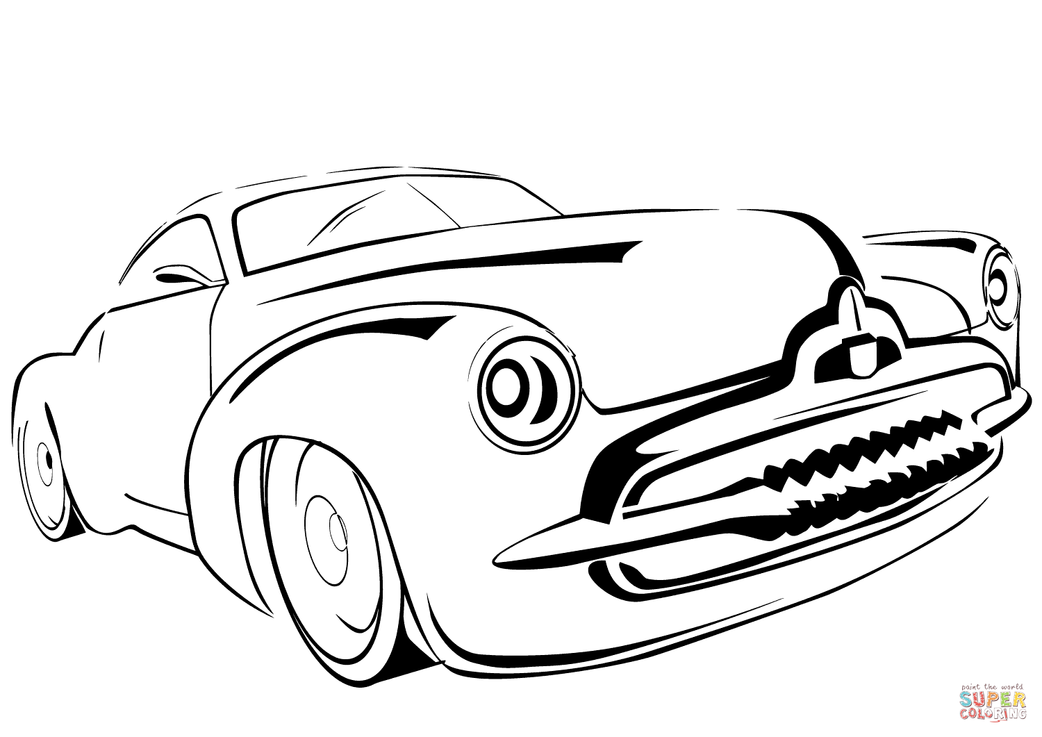 1500x1061 Classic Car Coloring Pages 13