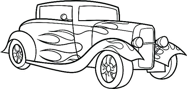 600x287 Classic Cars Coloring Pages For Adults Lowrider Car Netart