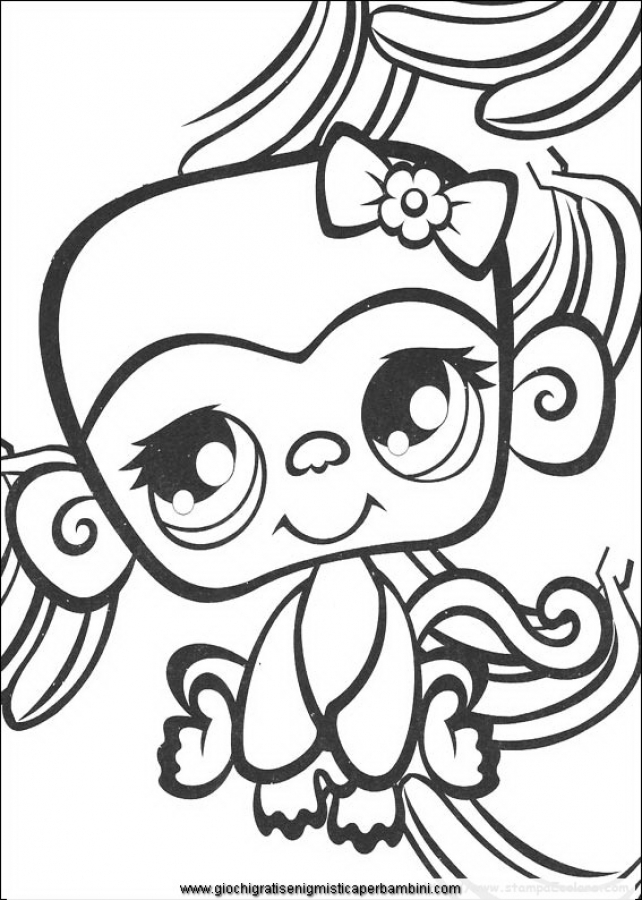 Littlest Pet Shop Girly Monkey Cute Coloring Pages Free To Print 642x900 Littlest Pet Shop Girly Monkey Cute Coloring Pages Free To Print
