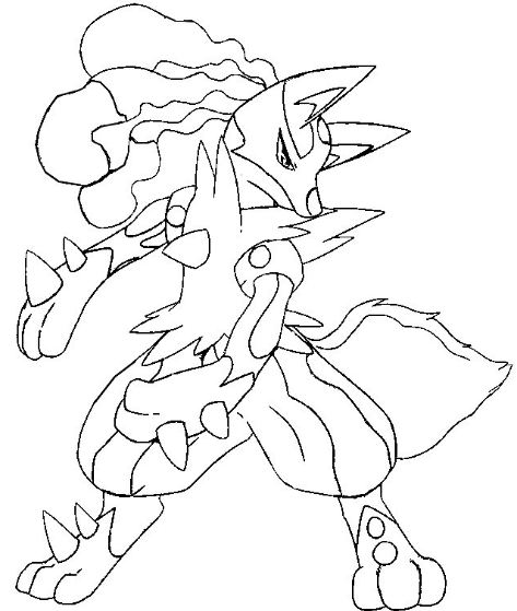 473x559 Lucario Coloring Page Free Drawing Board Weekly