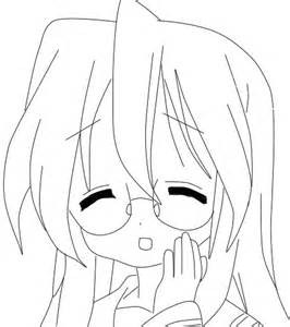 Lucky Star Anime Coloring Pages Sketch Template Drawing Manga 266x300 Lucky Star Anime Coloring Pages Sketch Template Drawing Manga