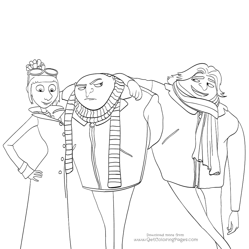 1024x1024 Despicable Me 3 Coloring Pages