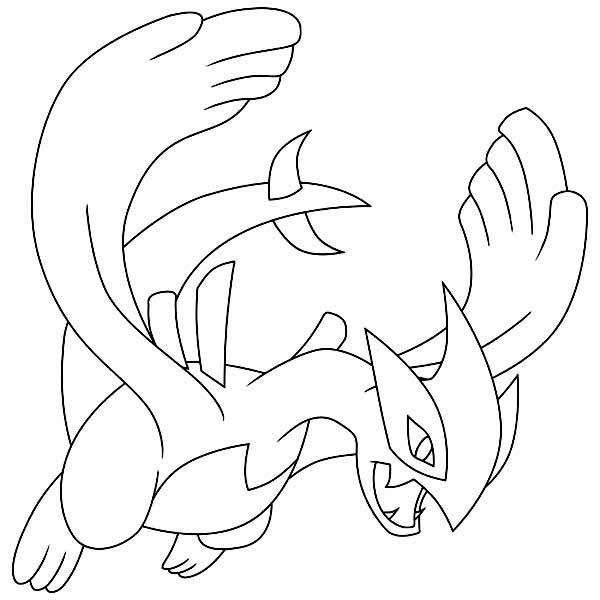 Lugia Legendary Pokemon Coloring Page Coloring For Kids 600x600 Lugia Legendary Pokemon Coloring Page Coloring For Kids
