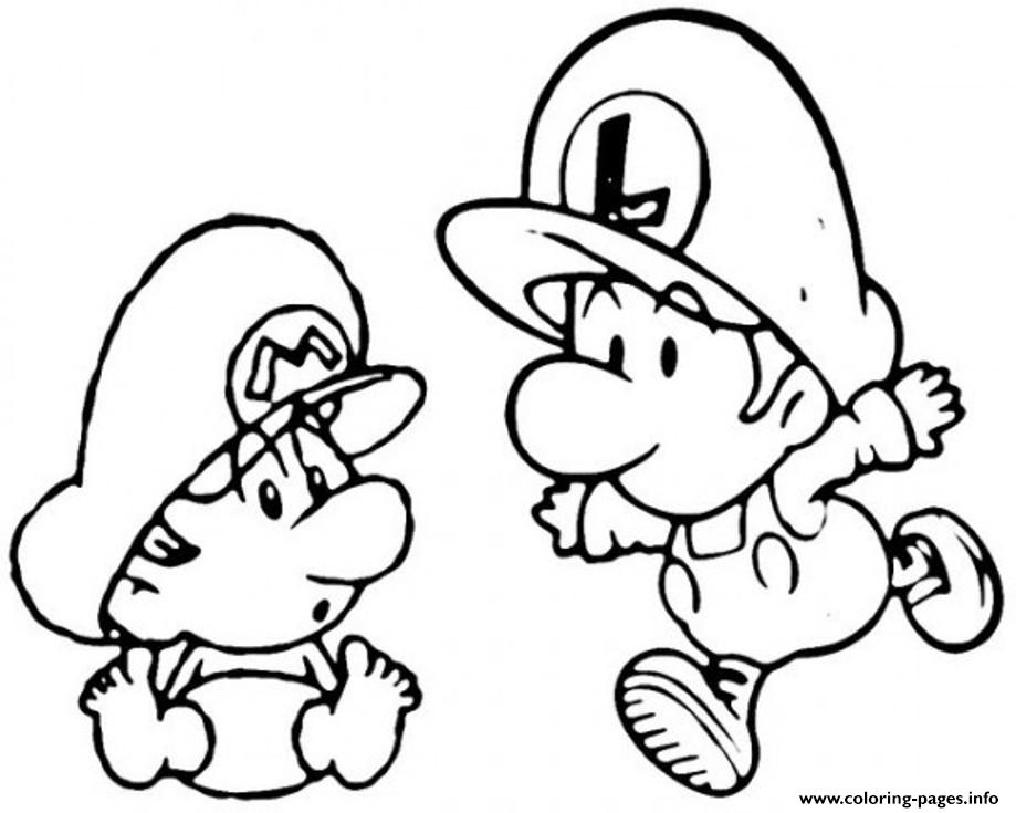 919x735 Baby Mario And Luigi S6611 Coloring Pages Printable
