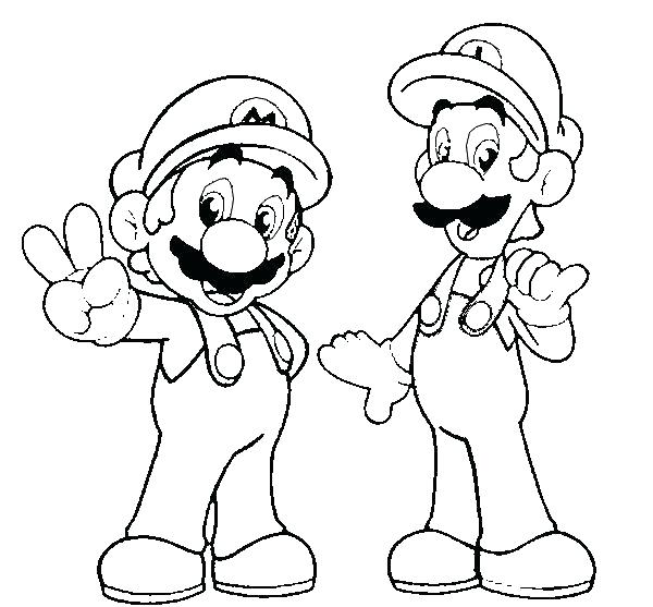 600x557 Mario And Luigi Coloring Pages To Print 9 Book 28697