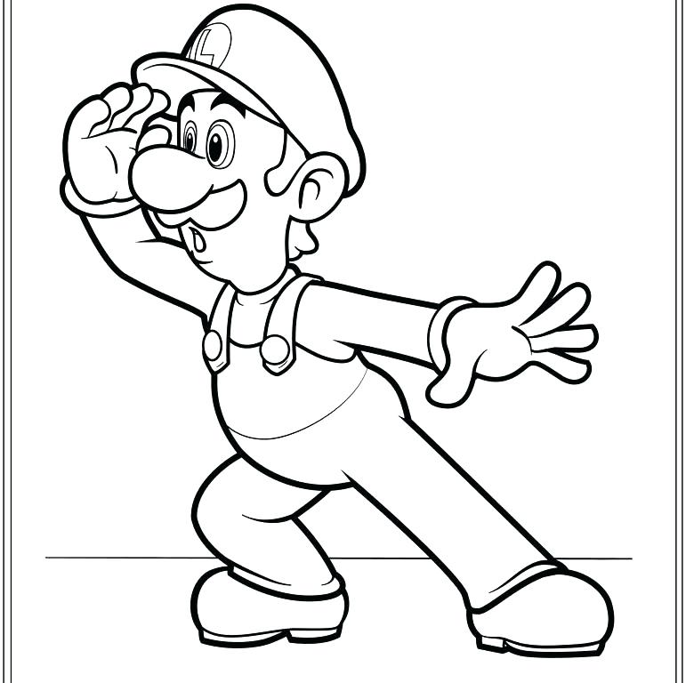 771x768 Coloring Pages And Coloring Pages Super Mario Luigi Coloring Pages