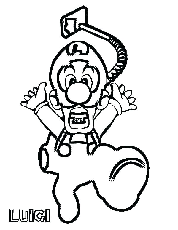 Luigi Coloring Pages 600x776 Luigi Coloring Pages