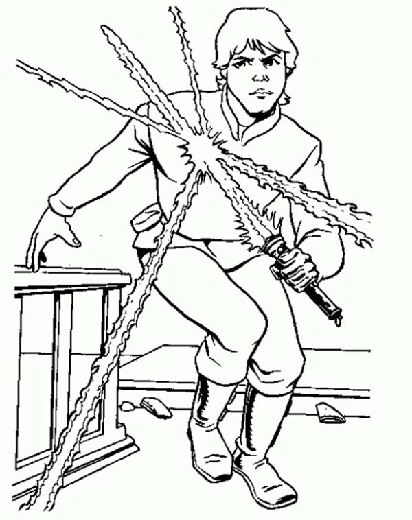 Luke Skywalker From Star Wars Coloring Page 600x758 Luke Skywalker From Star Wars Coloring Page