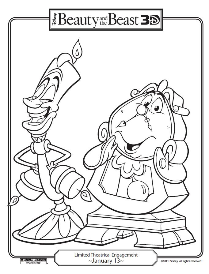 Lumiere And Cogswort Coloring Disney Beast, Disney 682x895 Lumiere And Cogswort Coloring Disney Beast, Disney