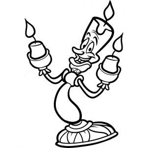 How To Draw Lumiere, Beauty And The Beast, Lumiere Step 7 302x302 How To Draw Lumiere, Beauty And The Beast, Lumiere Step 7