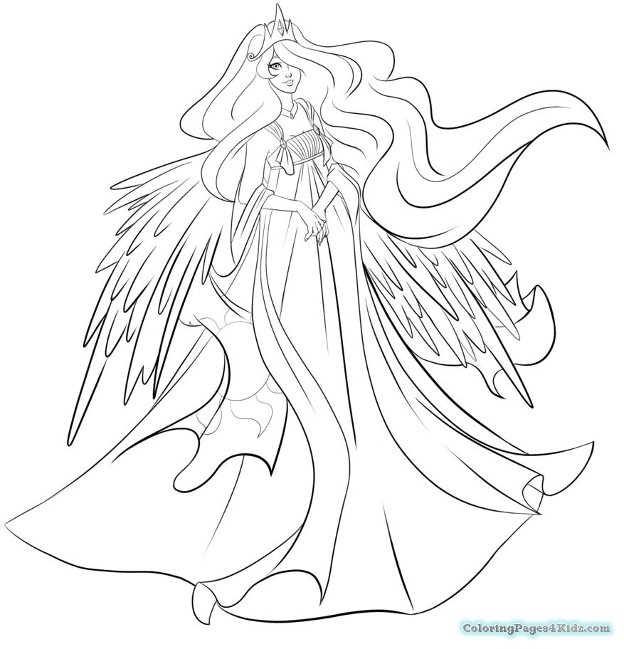 877x912 Princess Luna Coloring Page Luxury My Little Pony Simple Celestia