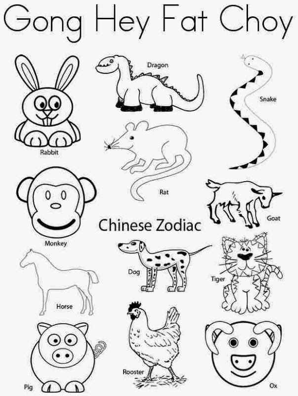 603x800 Chinese Zodiac Coloring Pages 539352
