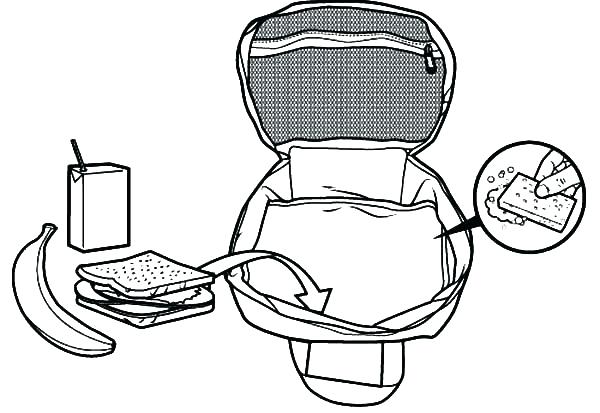Healthy Lunch Box Colouring Pages Dog In Gift Coloring Page 600x413 Healthy Lunch Box Colouring Pages Dog In Gift Coloring Page