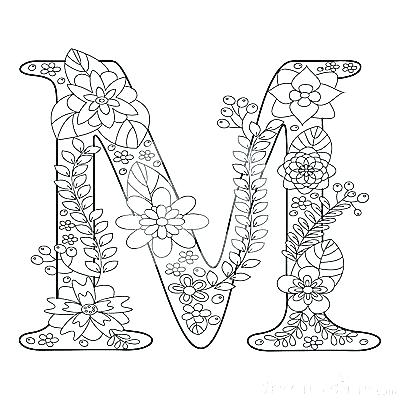 400x400 Letter M Coloring Pages W Coloring Page Letter M Coloring Page