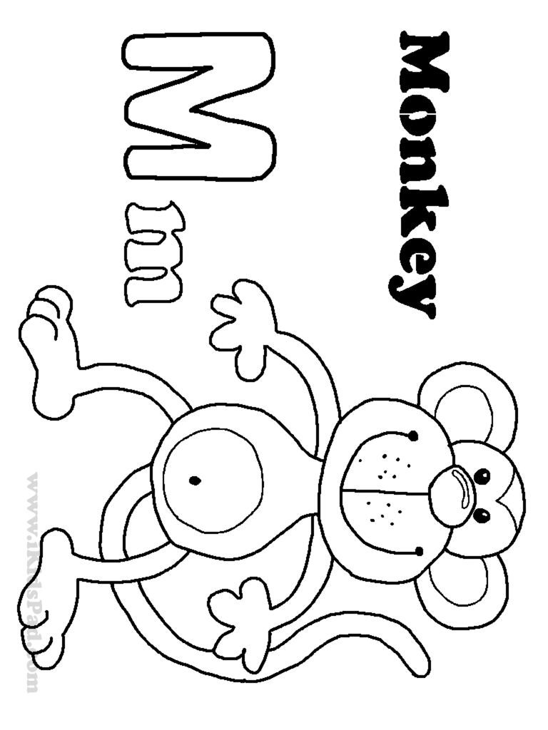 768x1024 Letter M Coloring Pages For Kids