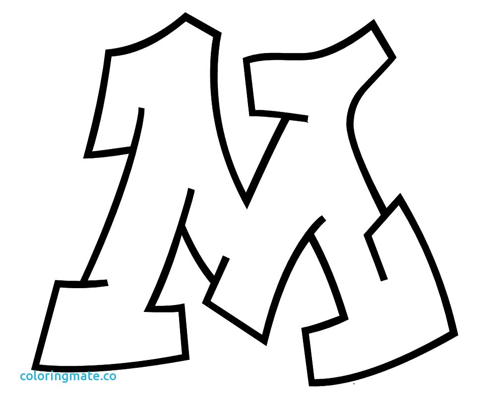 996x816 M Coloring Page