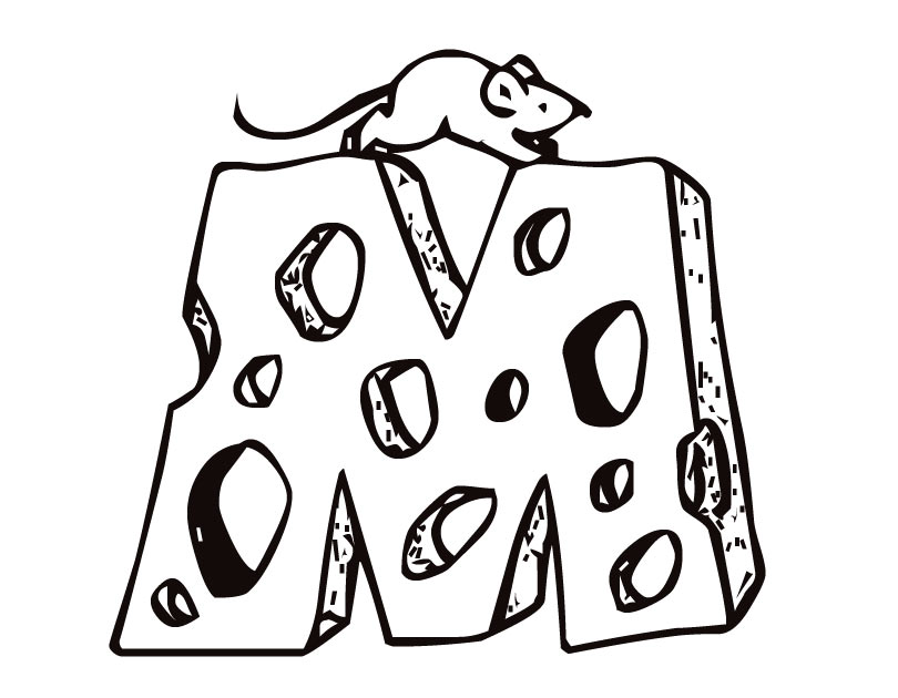 810x630 Printable Letter M Coloring Page