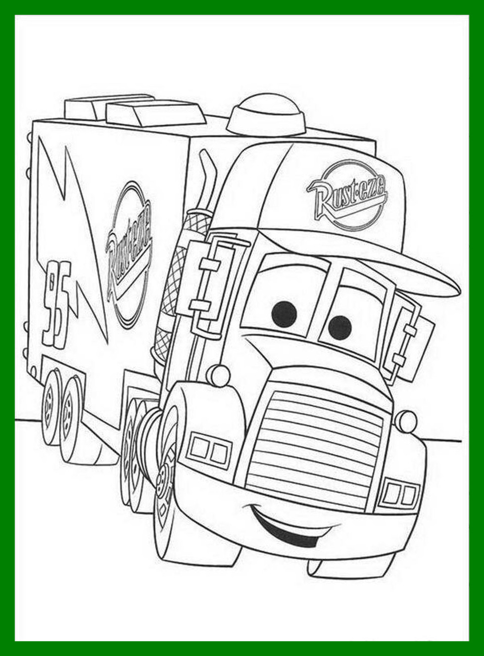 958x1298 Appealing And Print Coloring Pages For Mack The Truck Disney Cars