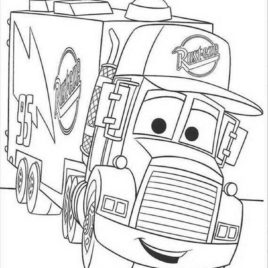 268x268 Cars Mack Truck Coloring Page Archives