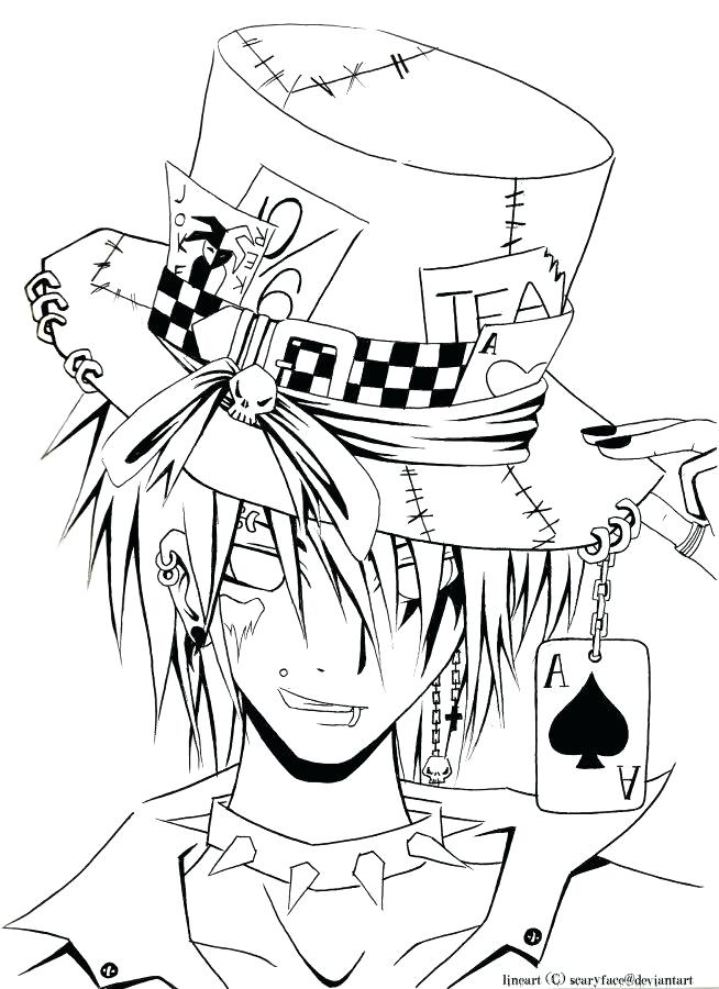 654x900 Mad Hatter Coloring Pages