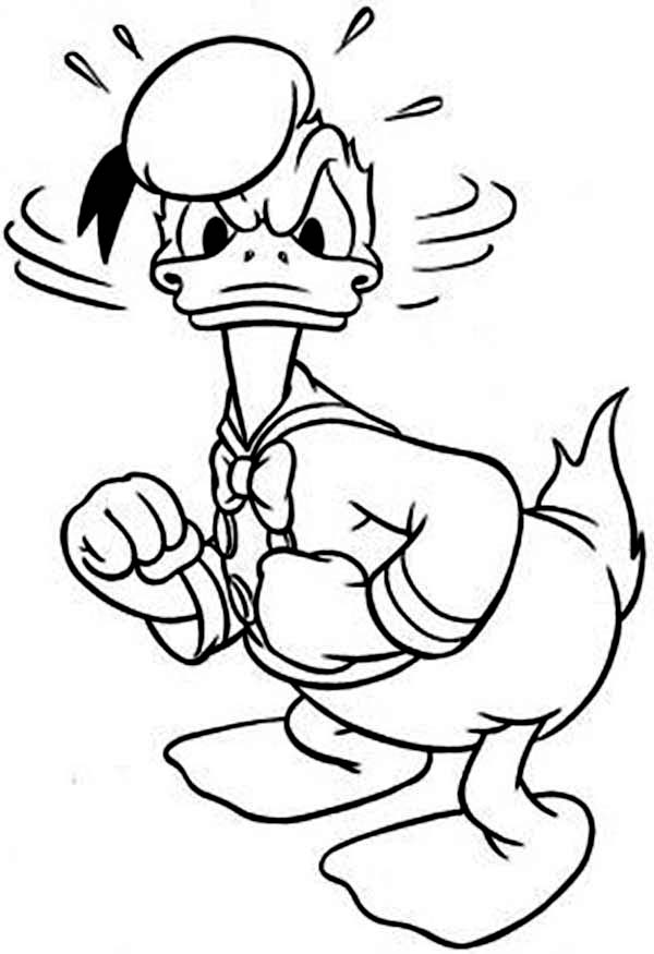 600x875 Angry Donald Duck Coloring Pages