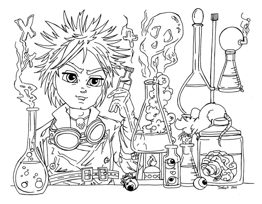 Mad Scientist Coloring Pages 900x701 Mad Scientist Coloring Pages