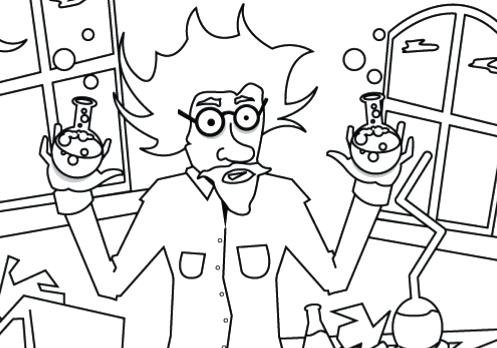 Scientist Coloring Page H H Mad Scientist Scientist Coloring Pages 497x348 Scientist Coloring Page H H Mad Scientist Scientist Coloring Pages