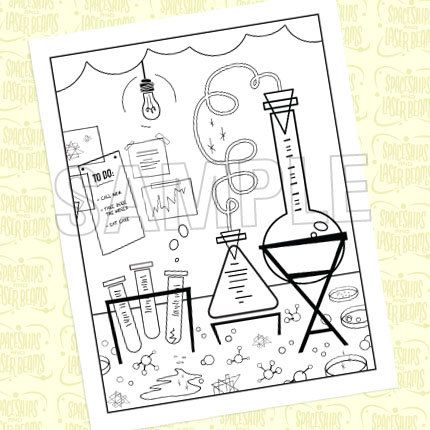 Mad Science Birthday Party Coloring Page From The Mad Science Diy 430x430 Mad Science Birthday Party Coloring Page From The Mad Science Diy