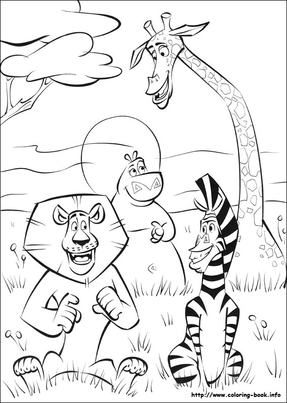 Madagascar 2 Coloring Picture 567x794 Madagascar 2 Coloring Picture