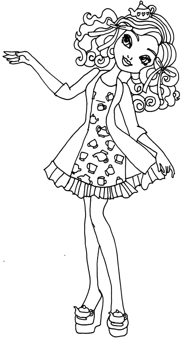 Ever After High Madeline Maddie Coloring Pages 600x1108 Ever After High Madeline Maddie Coloring Pages