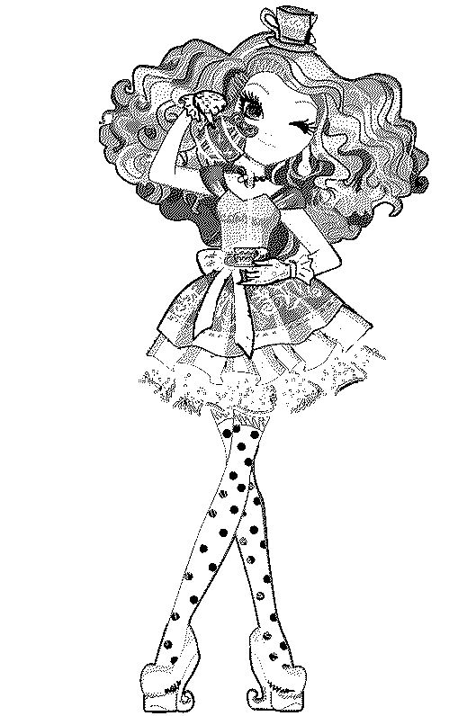 529x796 Ever After High Madeline Hatter Coloring Page
