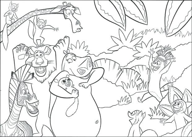 Madagascar Coloring Page Coloring Pages Party Time Alex The Lion 620x443 Madagascar Coloring Page Coloring Pages Party Time Alex The Lion