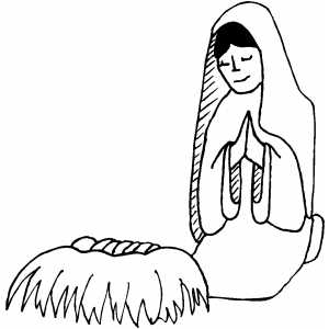 300x300 Praying With Child Coloring Page