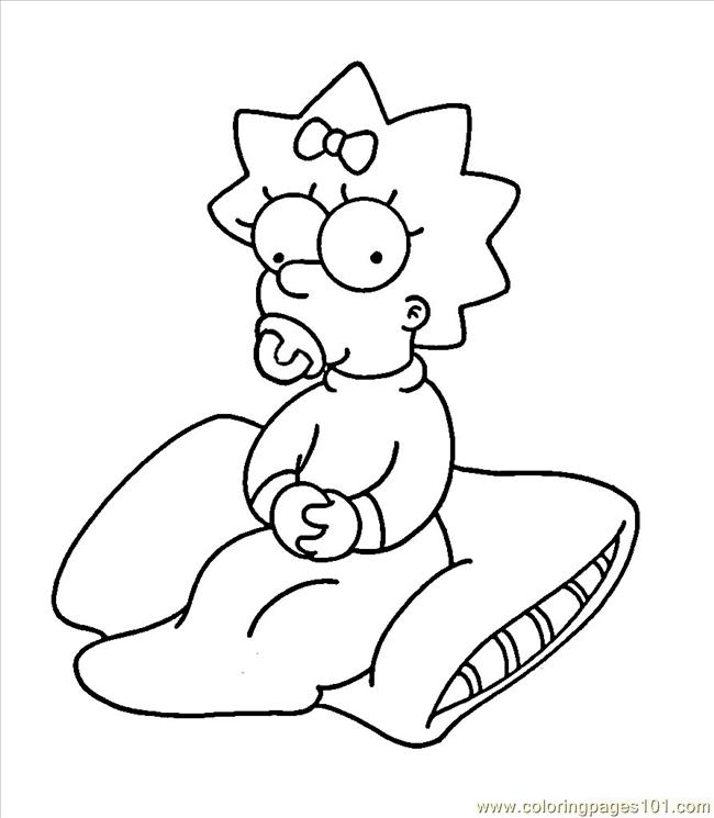 650x745 Simpsons4 Coloring Page